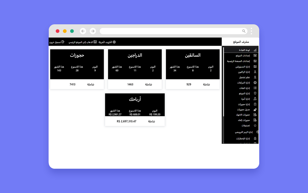 Dashboard-in-arabic-language