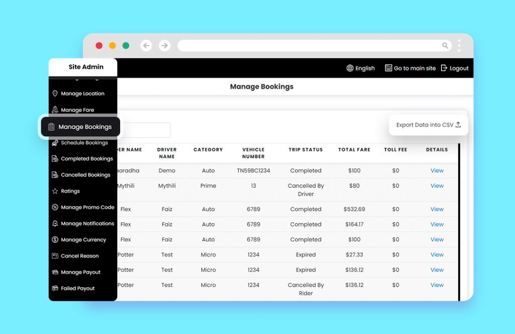 Manage-bookings-csv