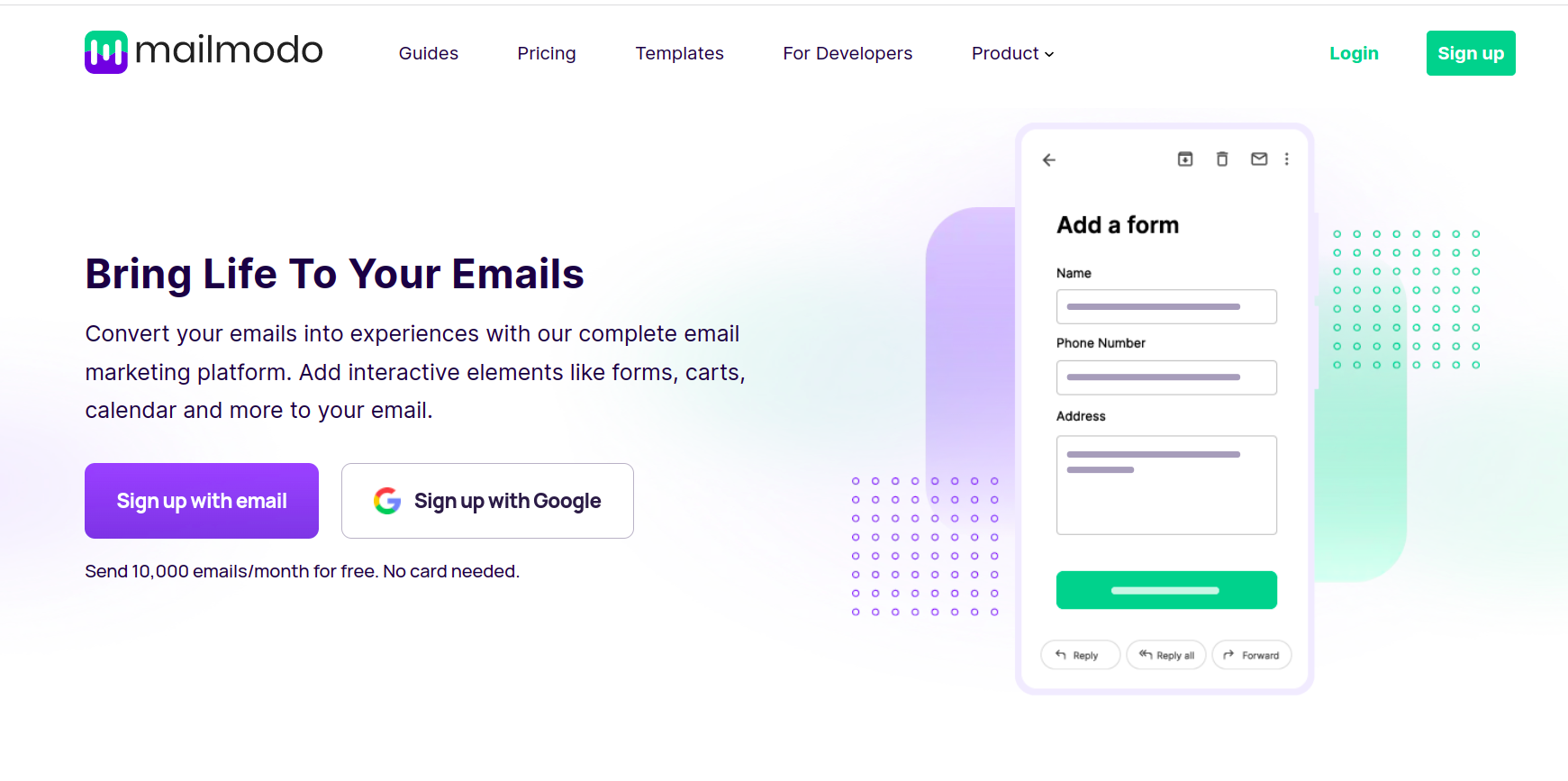 Mailmodo website