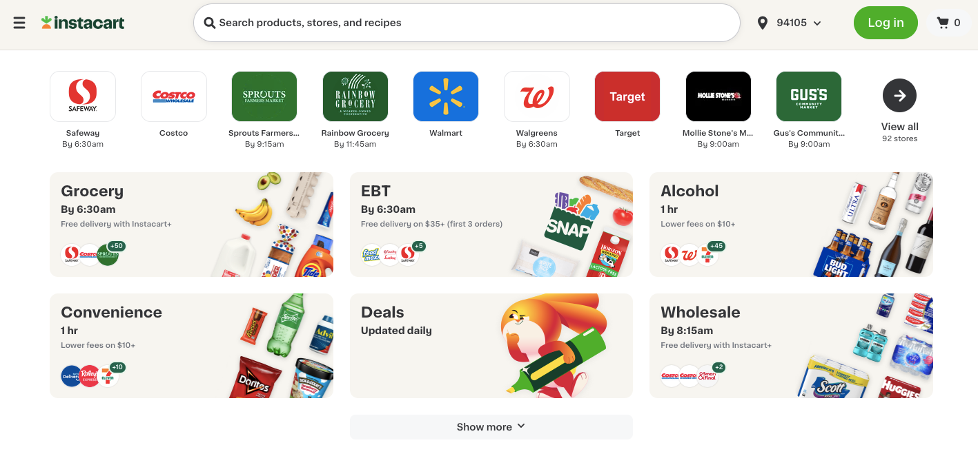 Instacart-Web-screenshots