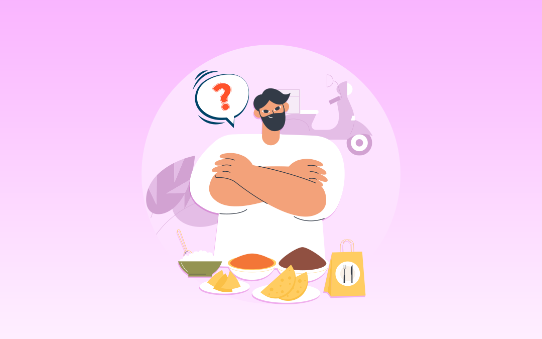 Picture of a man selling home cooked meals