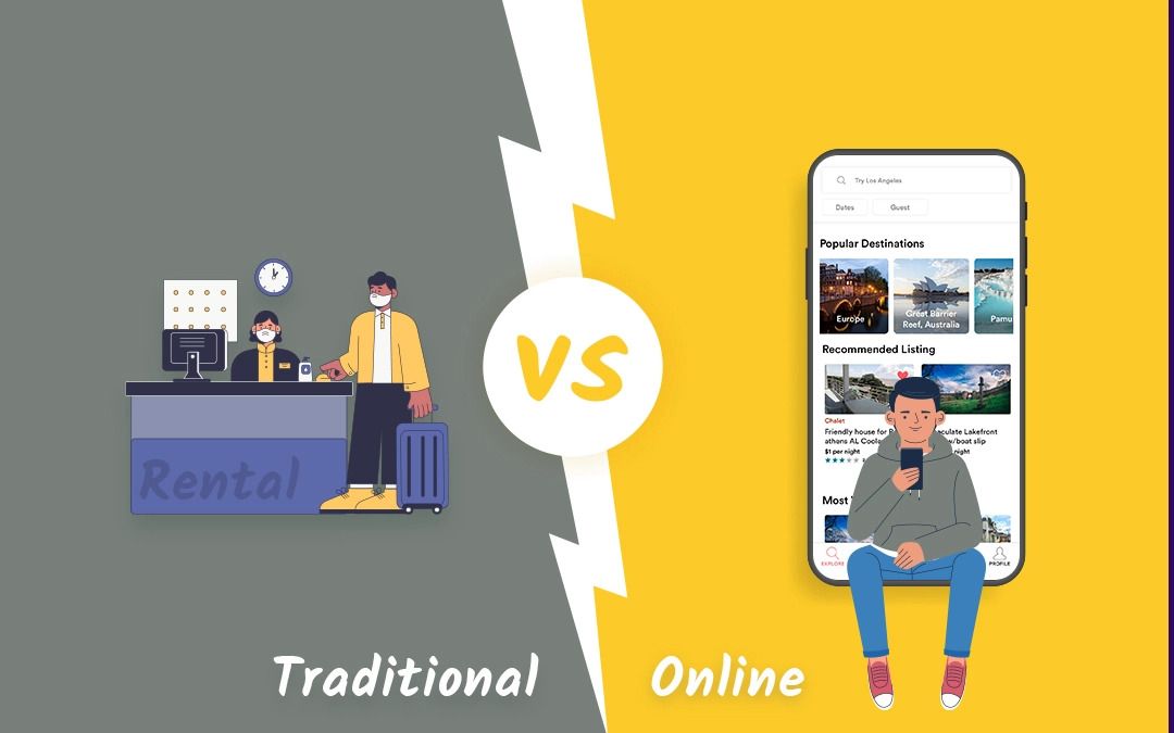 A comparison of traditional vs online rental business