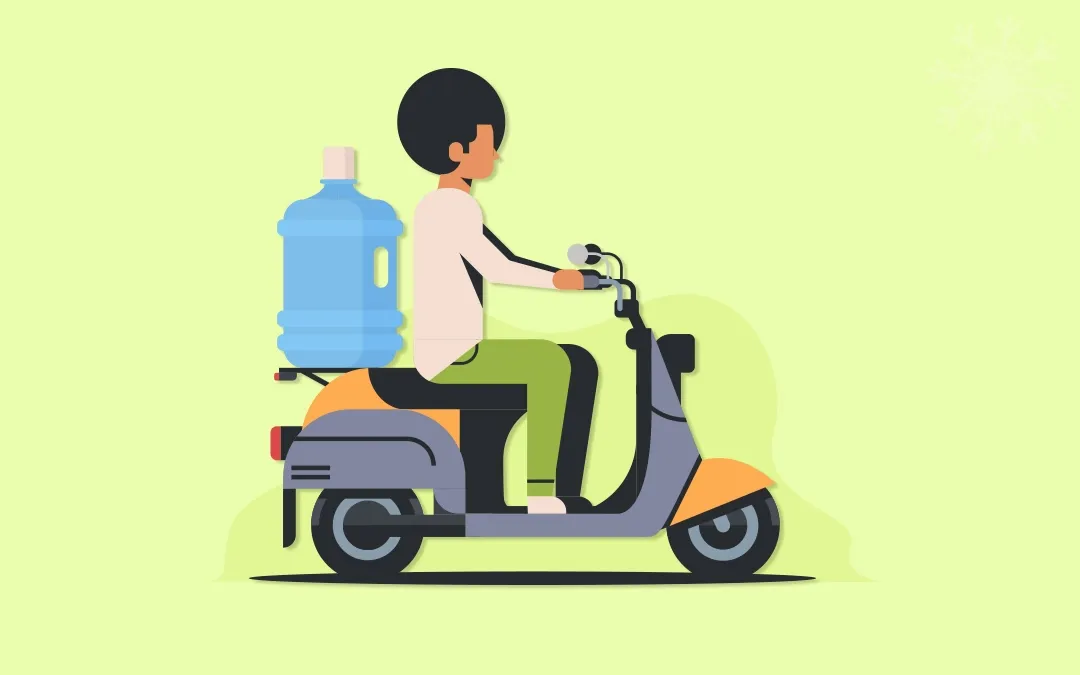 On-demand bottled water delivery app