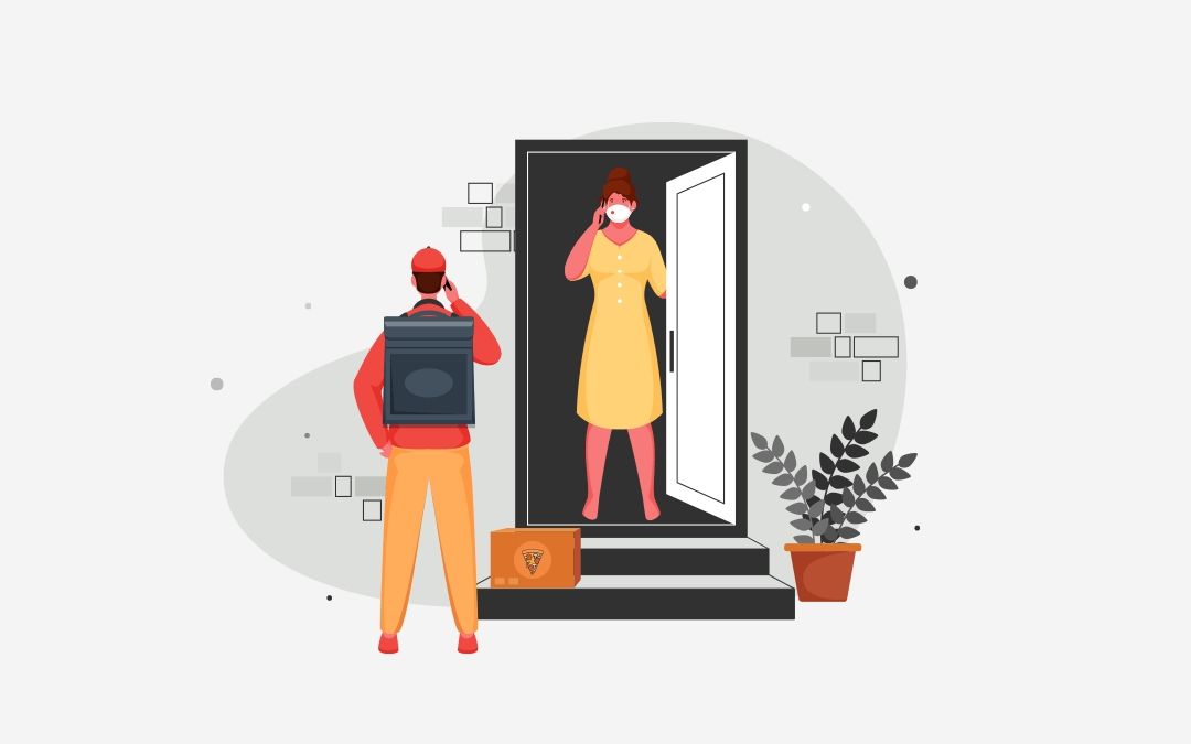 Contactless food delivery business