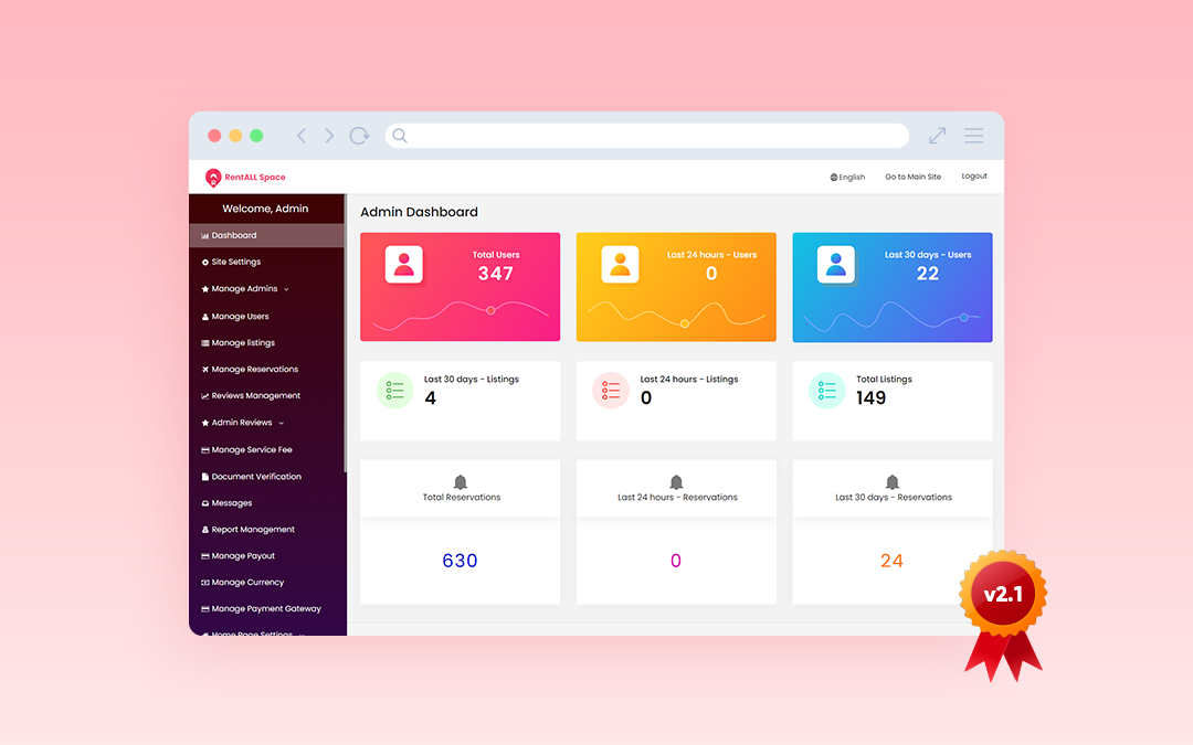 RentALL Space v2.1 release notes